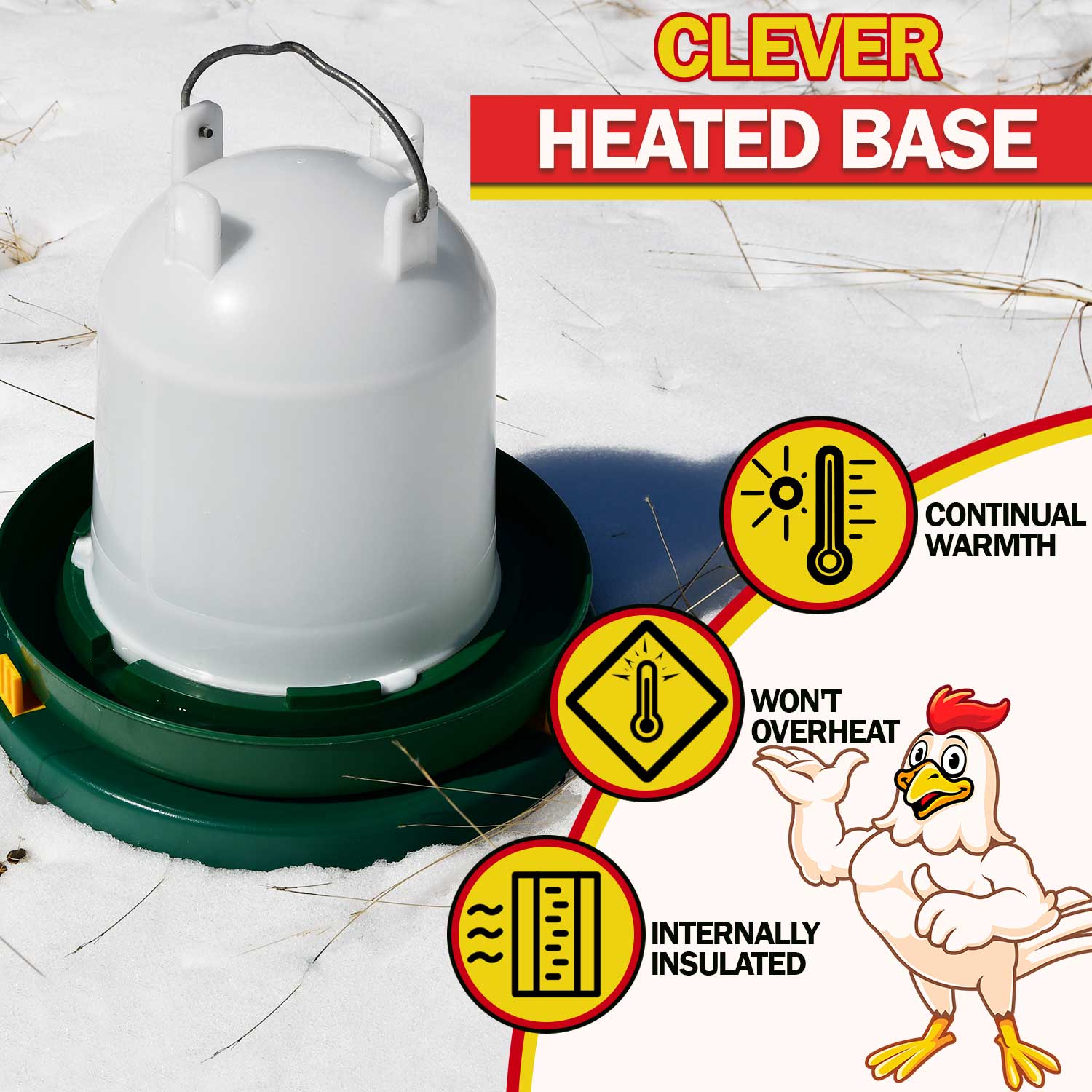 Poultry Drinker Heater Base for Chicken Waterer Founts