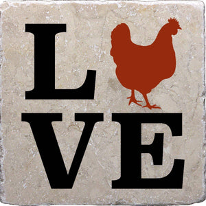 Coaster - LOVE Chickens